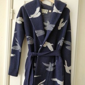 Anthroplogie Field Flower Morning Birds Cardigan